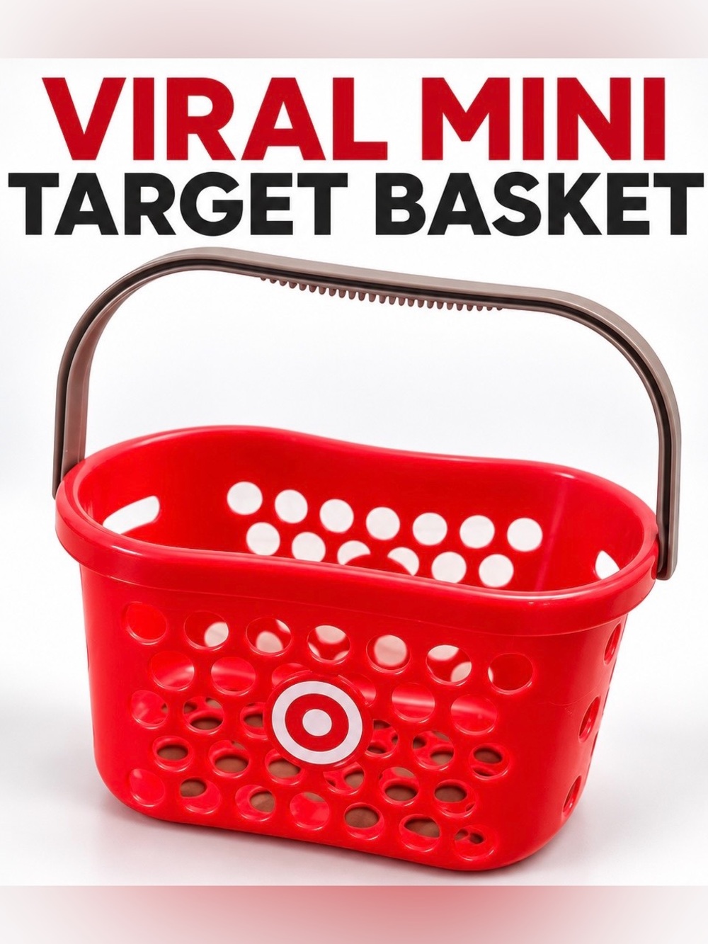 Viral Target Red Mini Basket with Handle